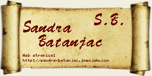 Sandra Batanjac vizit kartica